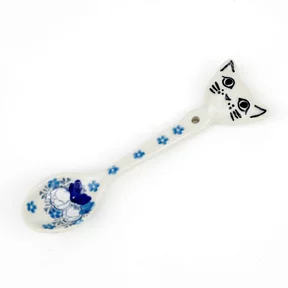 Łyżeczka kotek H19, 13,8 cm <br> 2222 Biało-niebieskie anemony